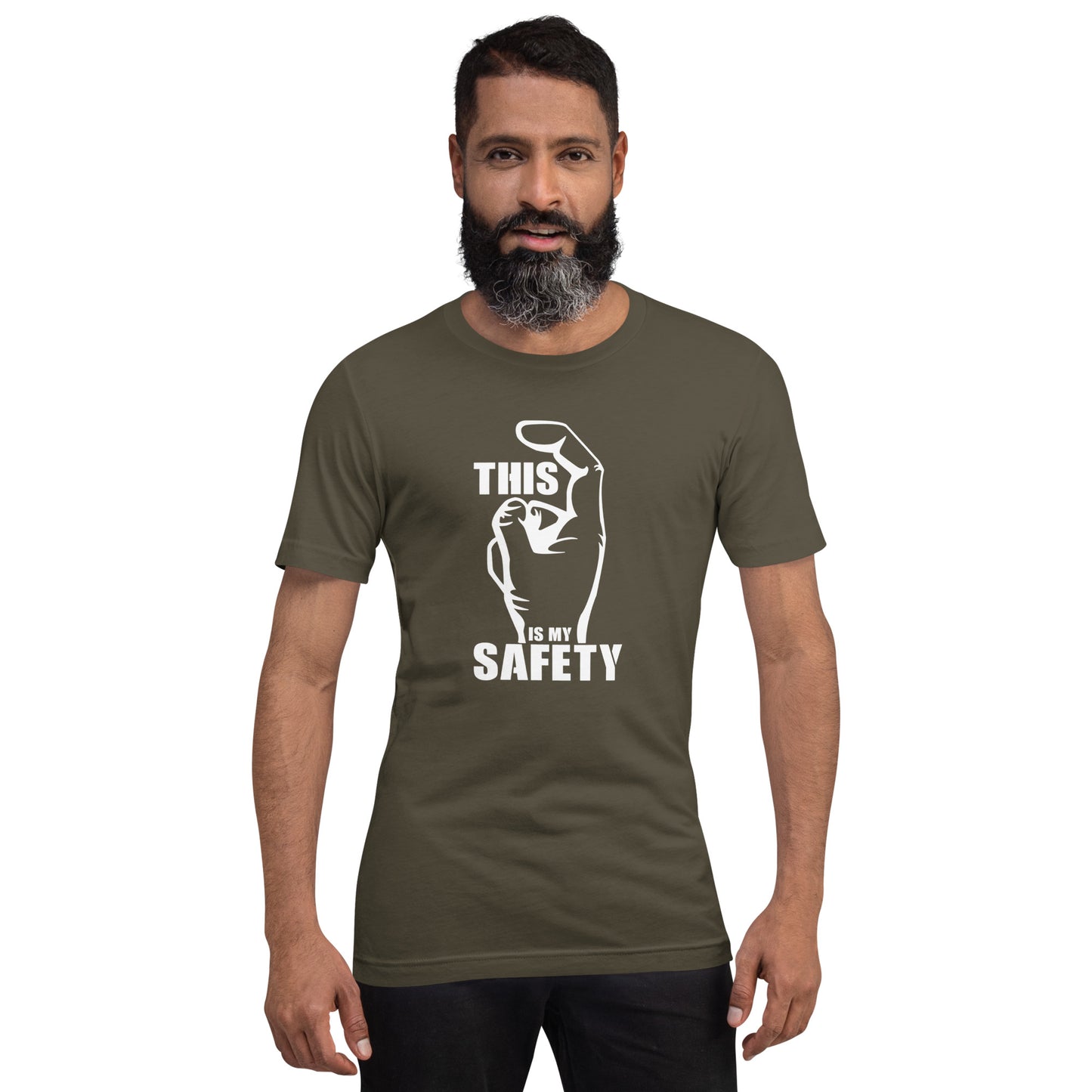 This is My Safety Unisex t-shirt by Say When Shirt Clothing Company